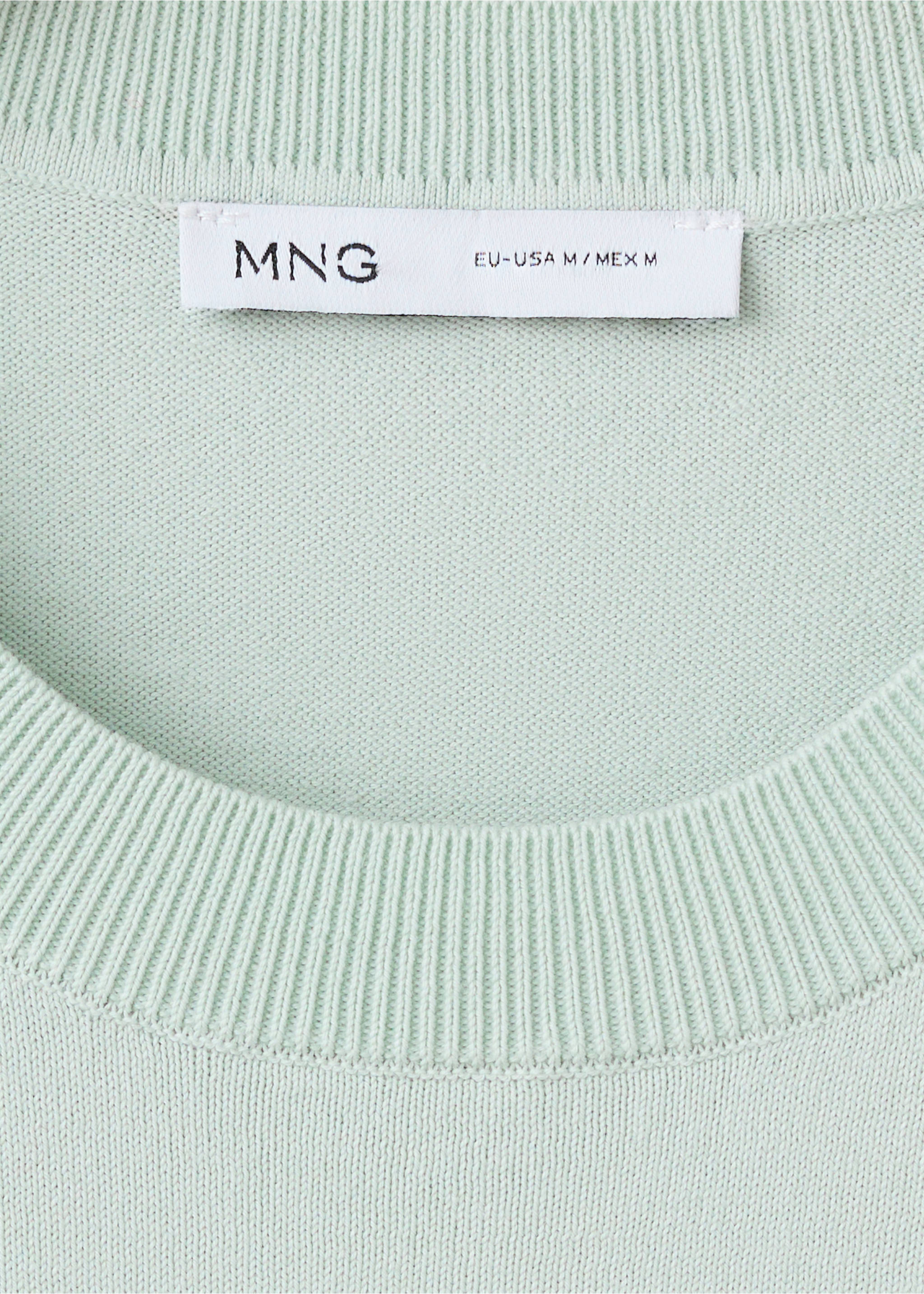 T-shirt maille fine coton - Détail de l'article 8, Vert pastel. Ref: 37081435-00.