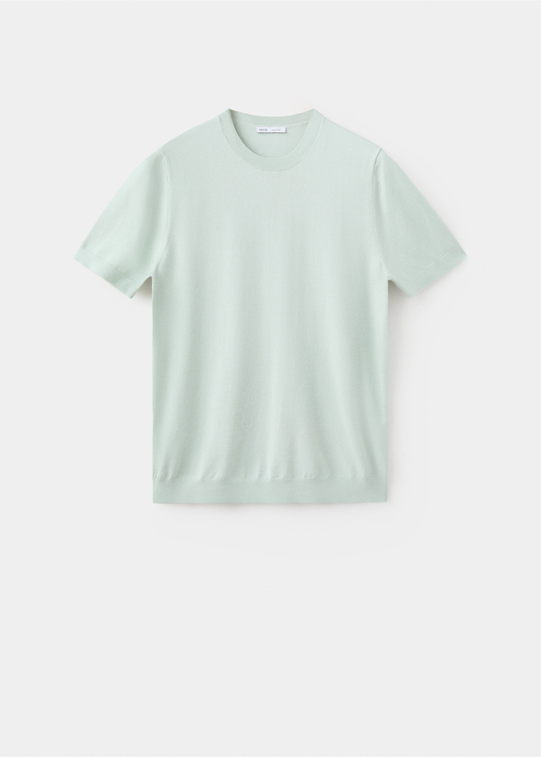 T-shirt maille fine coton - Article sans modèle, Vert pastel. Ref: 37081435-00.