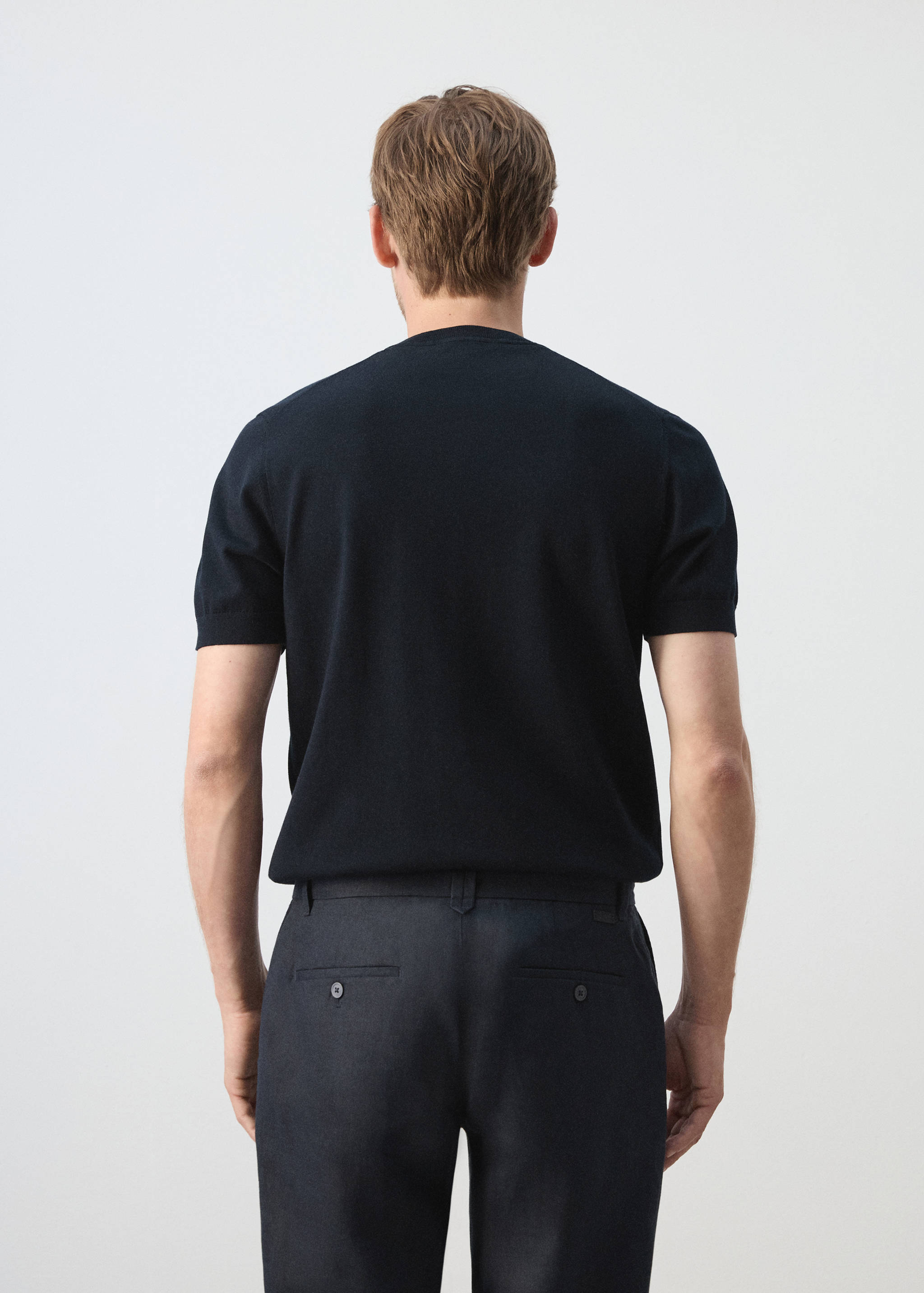 Camiseta punto fino algodón - Reverso del artículo