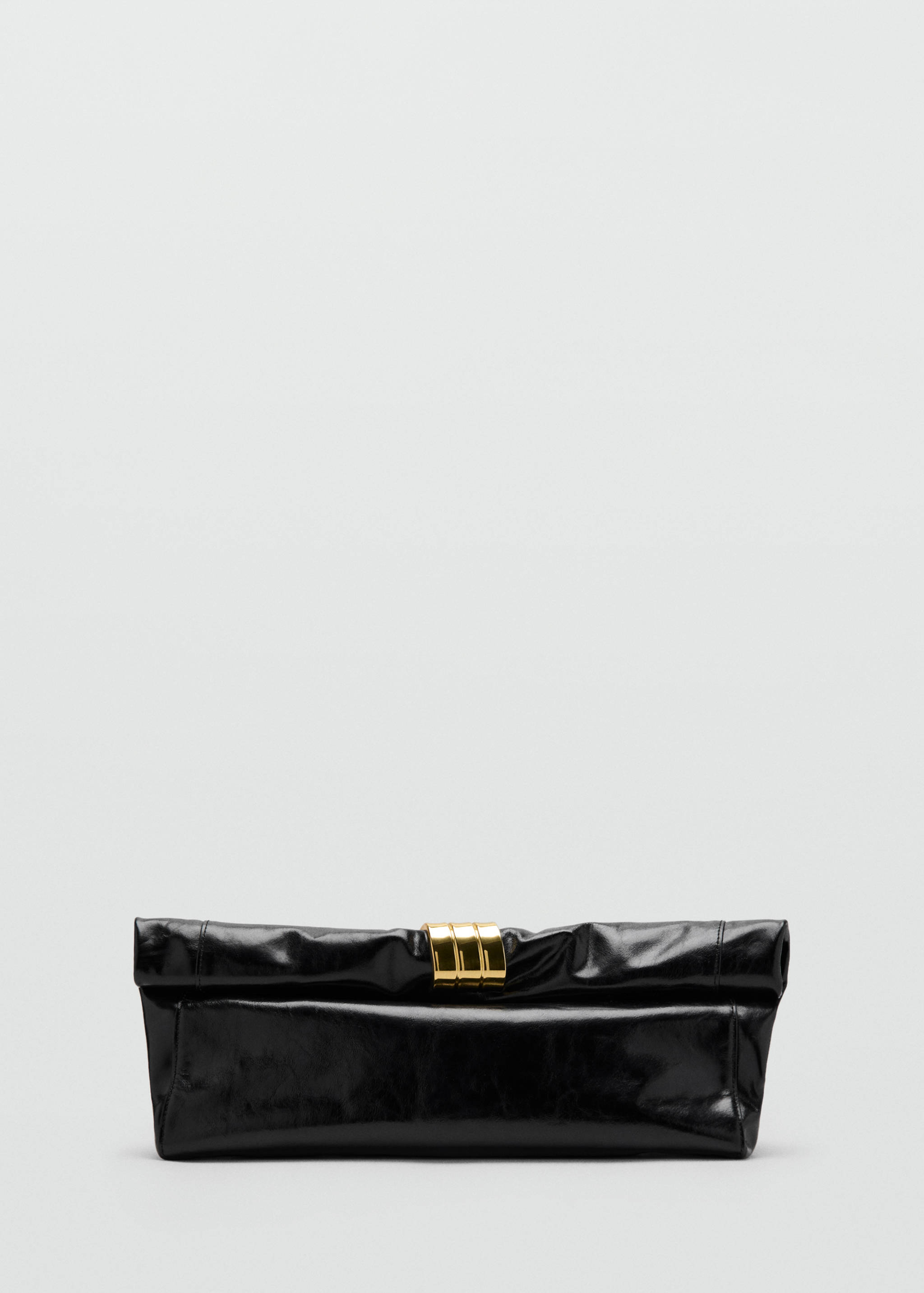 Sac à main en cuir avec applique métallique - Article sans modèle
