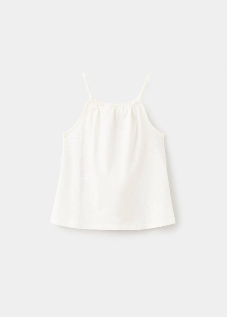 Floral-embroidered cotton t-shirt — Off White