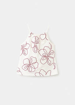 Floral-embroidered cotton t-shirt — Off White 2