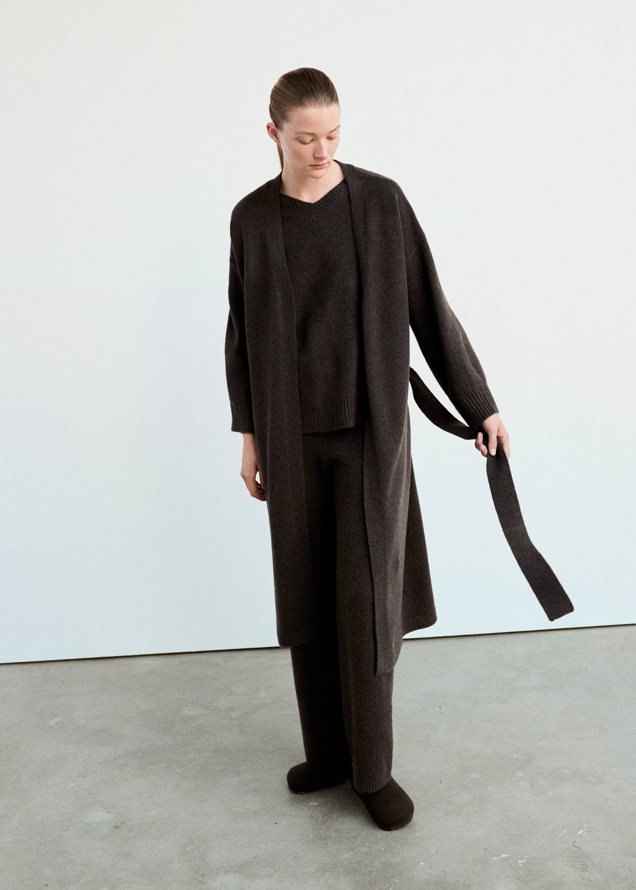 Robe de chambre longue en tricot - Détail de l'article 3