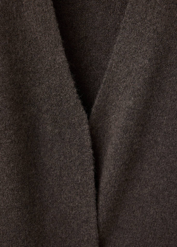 Long knitted robe — Chocolate