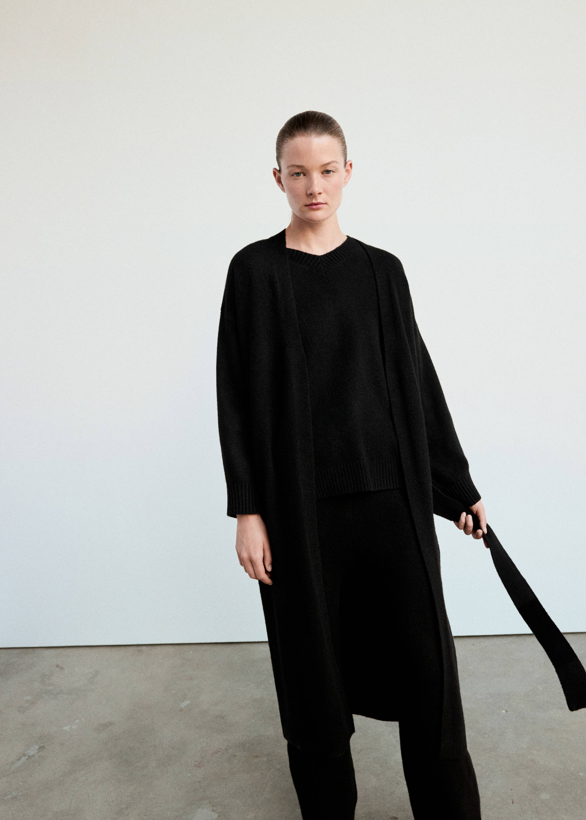 Robe de chambre longue en tricot - Détail de l'article 1