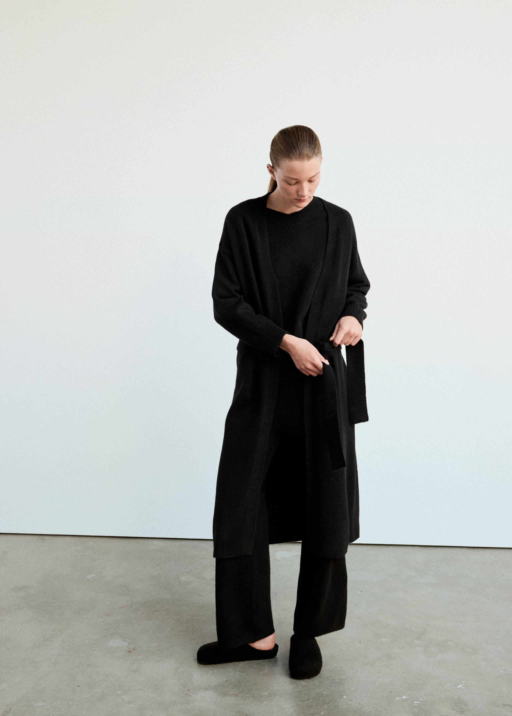 Robe de chambre longue en tricot - Détail de l'article 3