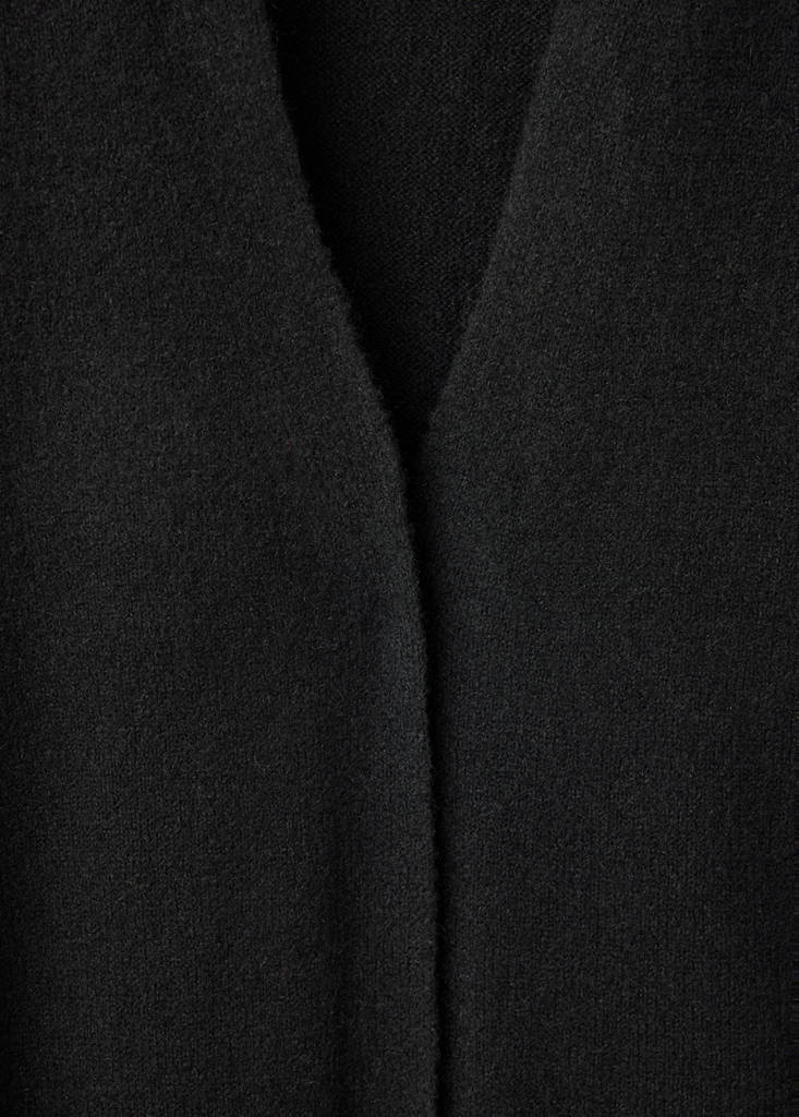 Long knitted robe — Black