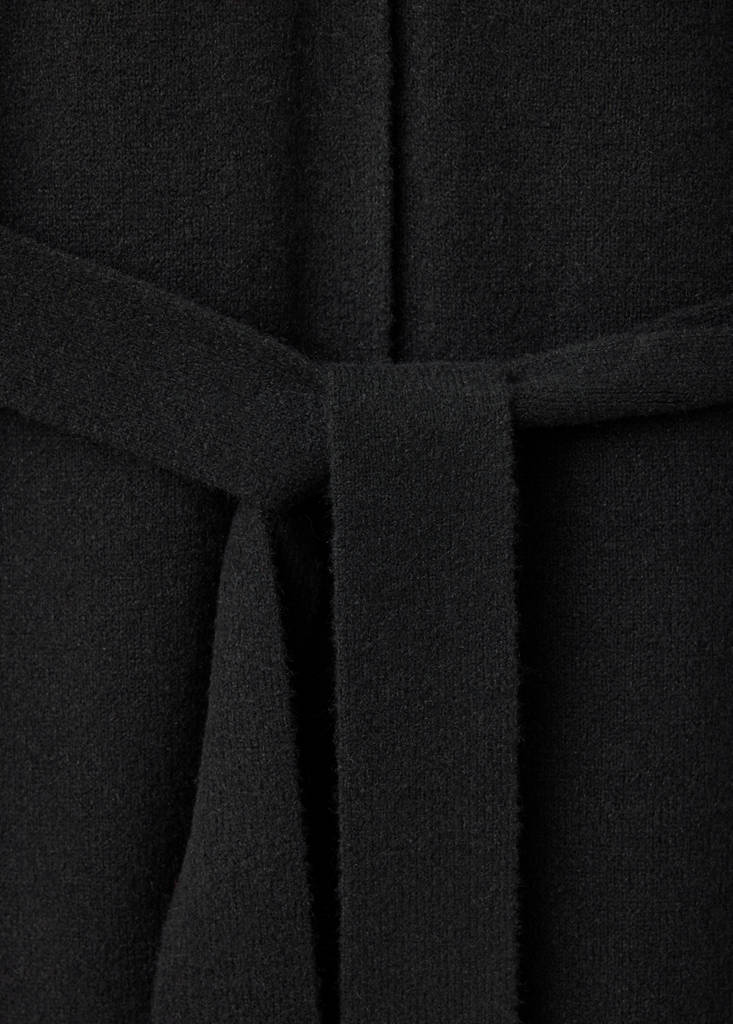 Long knitted robe — Black