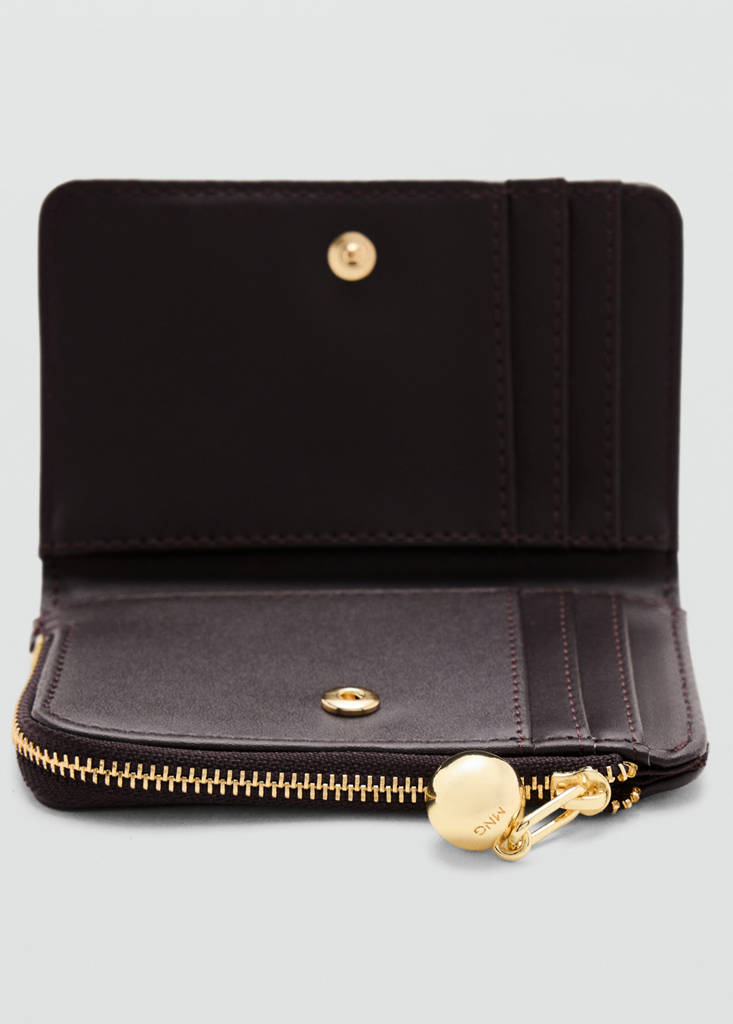 Mini-bead small purse — Chocolate