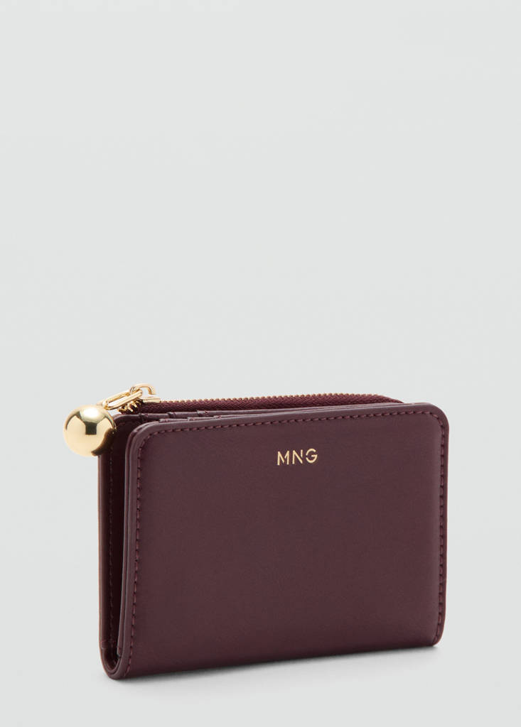 Mini-bead small purse — Burgundy