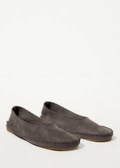 Suede shoe with seam detail — Grey 3