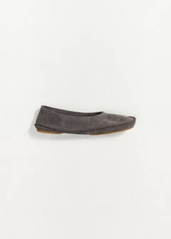 Suede shoe with seam detail — Grey 2