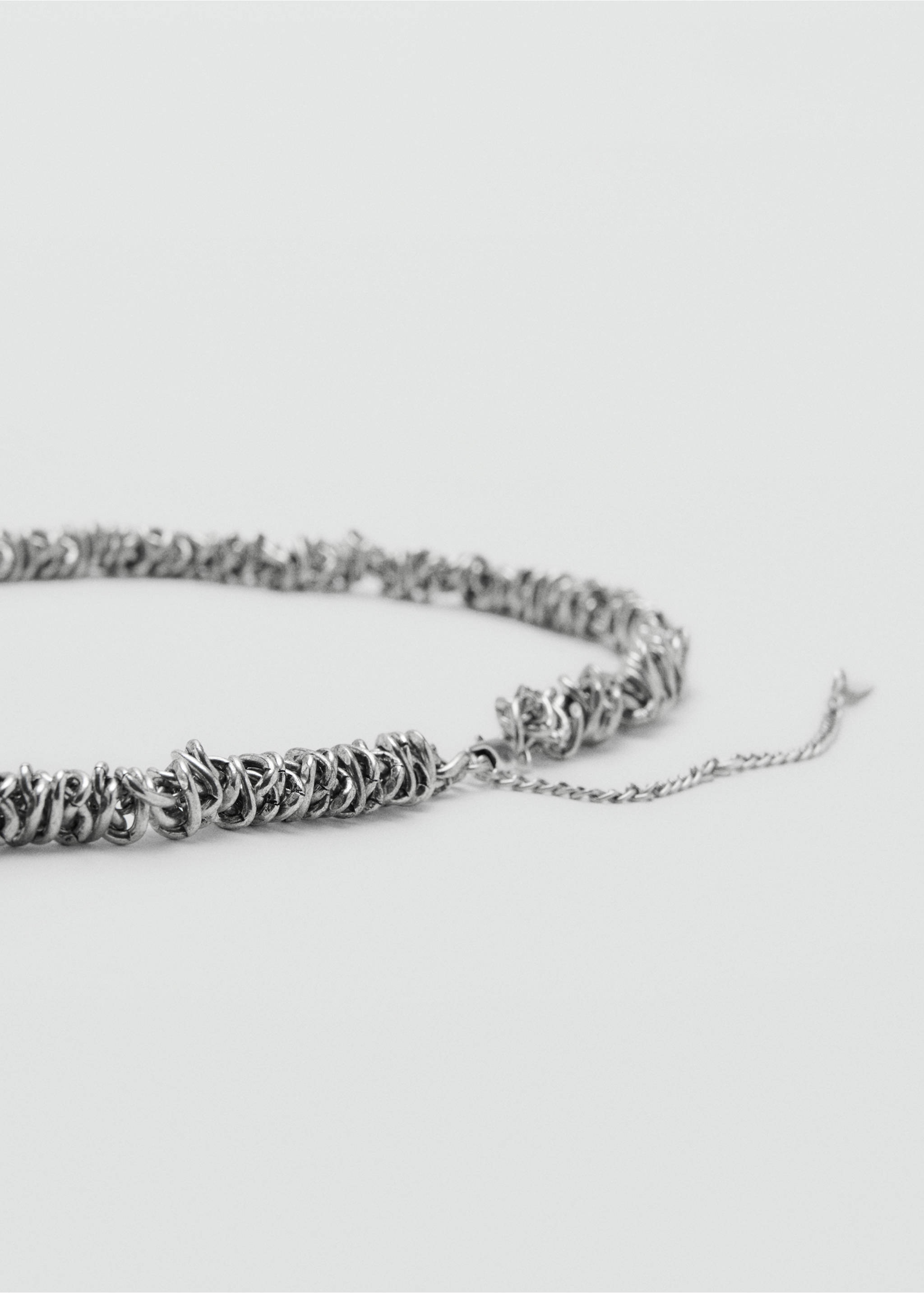 Metal chain belt - Medium plane, Silver. Ref: 37081444-00.
