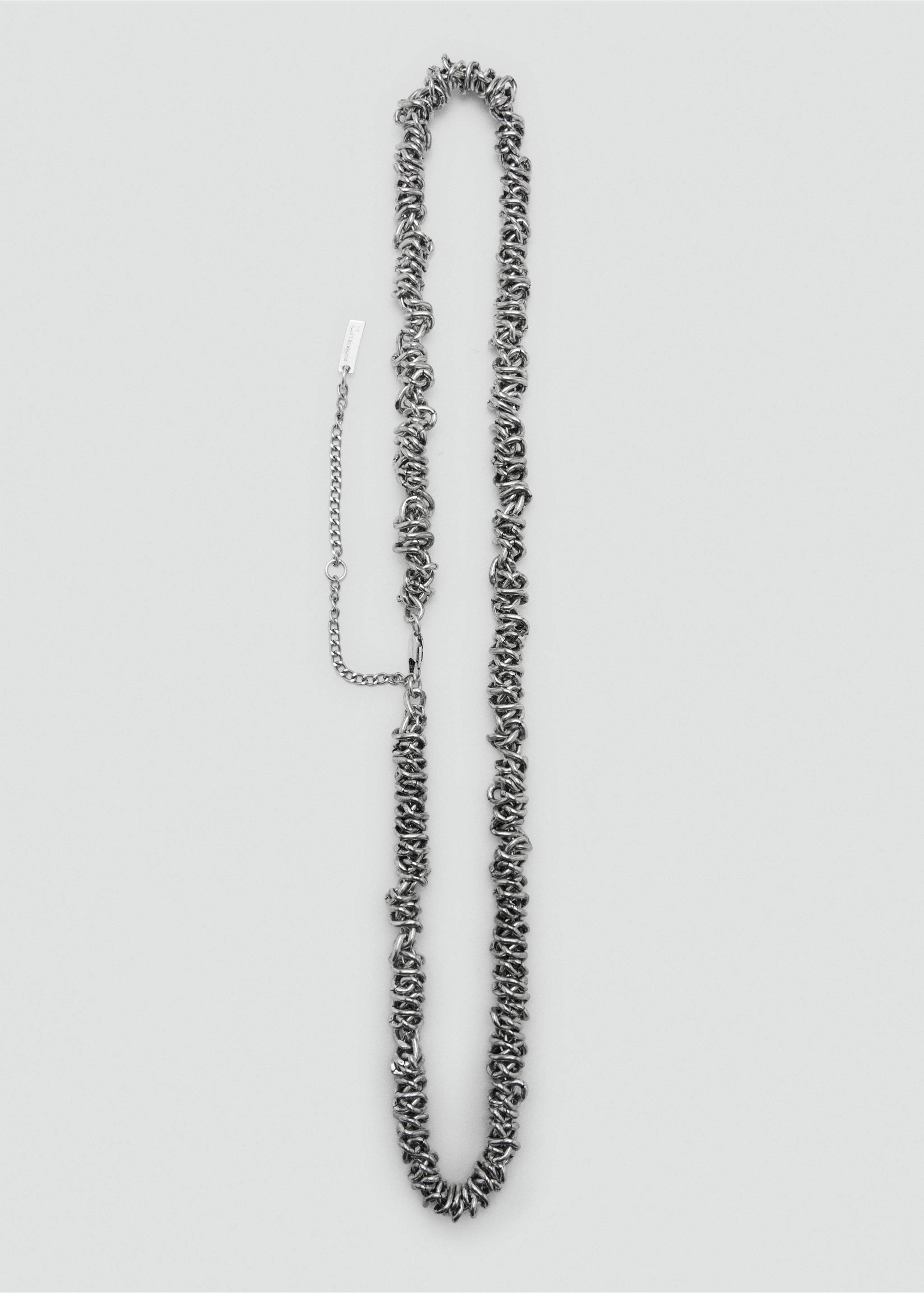 Metal chain belt - Details of the article 2, Silver. Ref: 37081444-00.