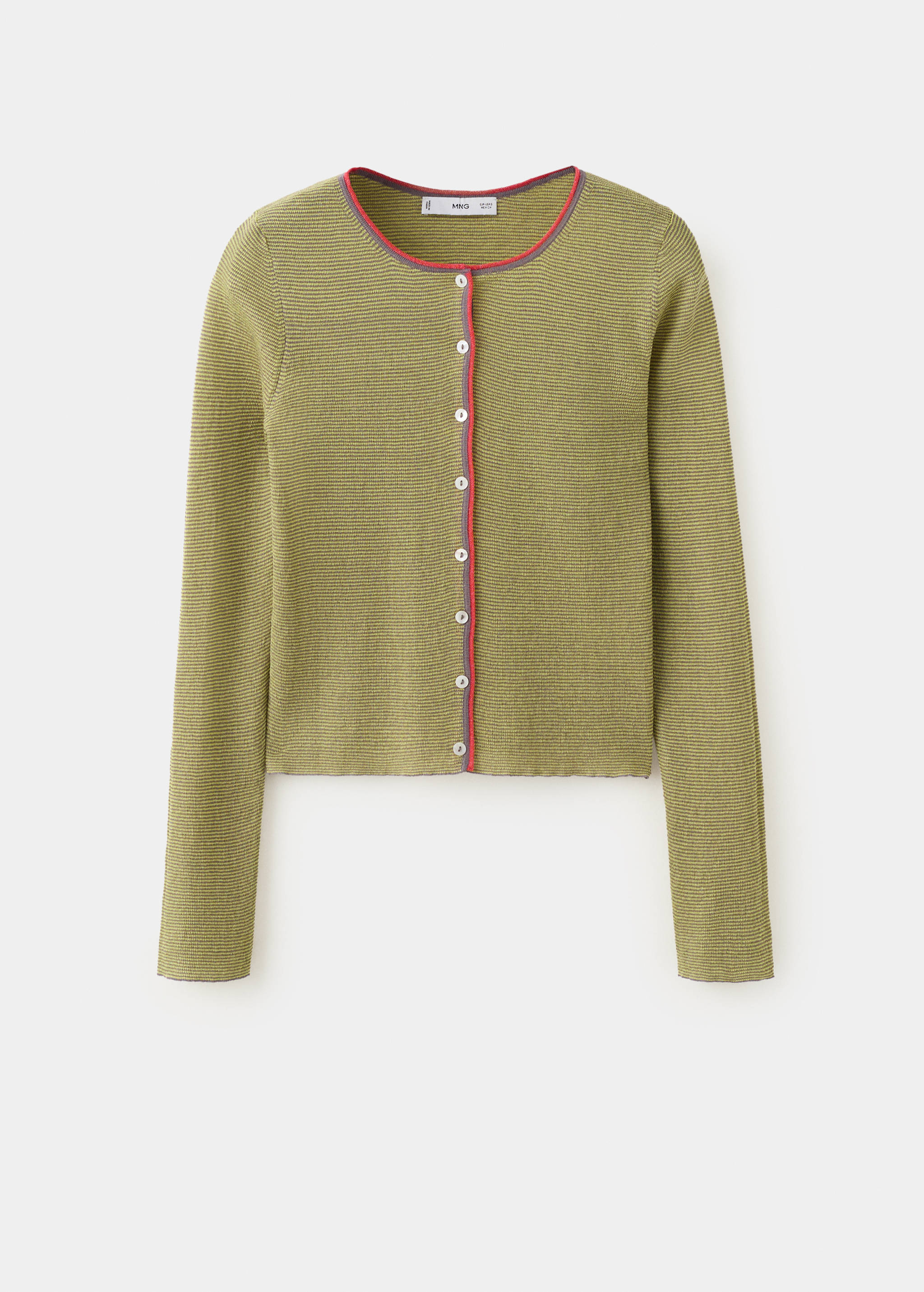 Cardigan en maille fine à rayures - Article sans modèle