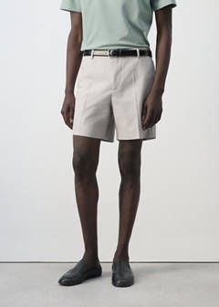 Slim fit cotton lyocell bermuda shorts — Ice Grey 1