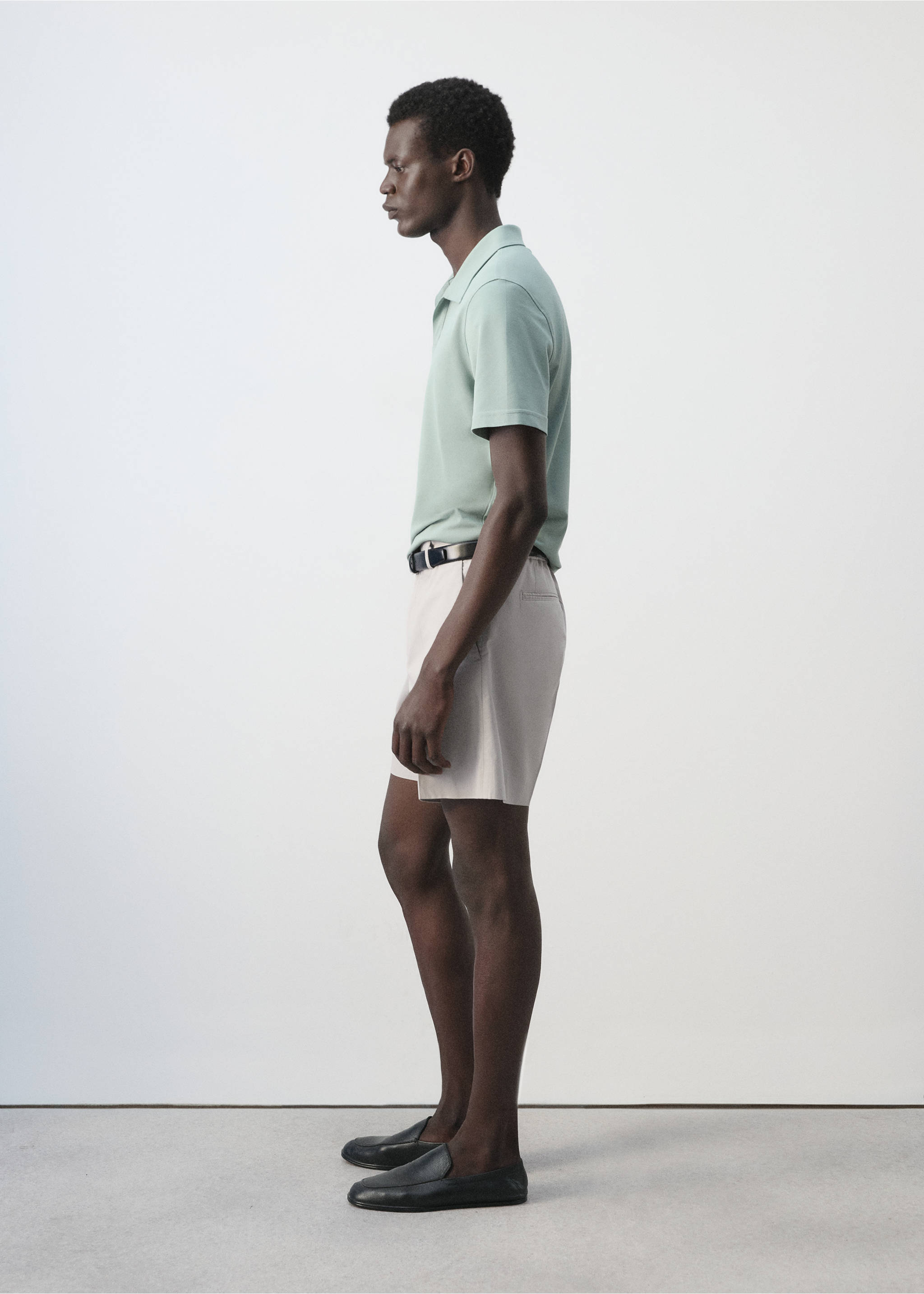 Bermudes slim fit cotó lyocell - Detall de l'article 3, Gris gel. Ref: 37081448-00.