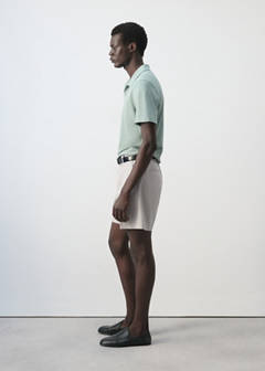Slim fit cotton lyocell bermuda shorts — Ice Grey 6