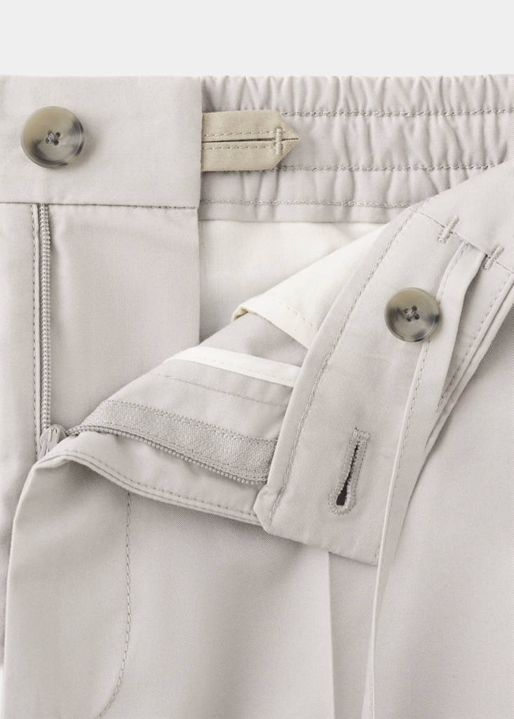 Slim fit cotton lyocell bermuda shorts — Ice Grey