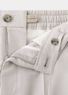 Slim fit cotton lyocell bermuda shorts — Ice Grey 8