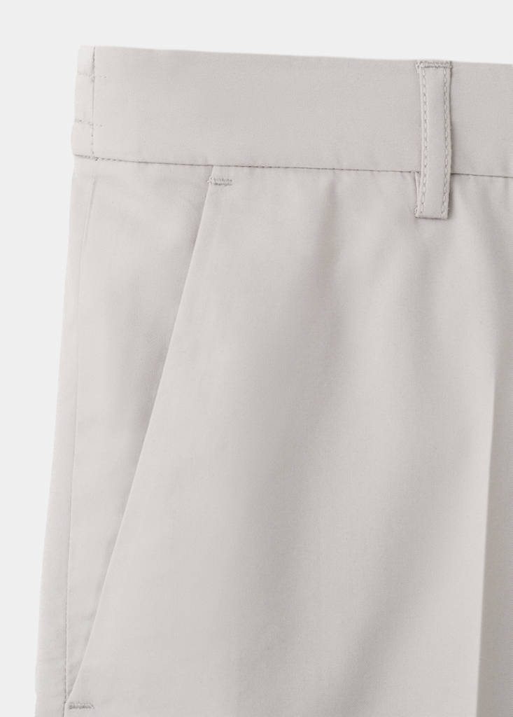 Slim fit cotton lyocell bermuda shorts — Ice Grey