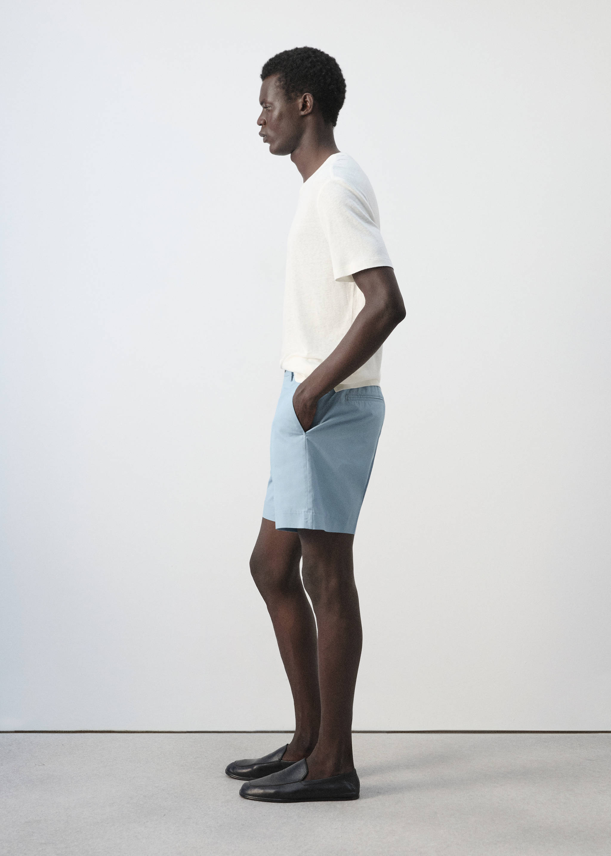 Bermudes slim fit cotó lyocell - Detall de l'article 3