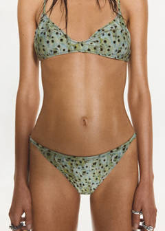Triangle print bikini top — Green 5