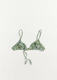 Triangle print bikini top — Green 6