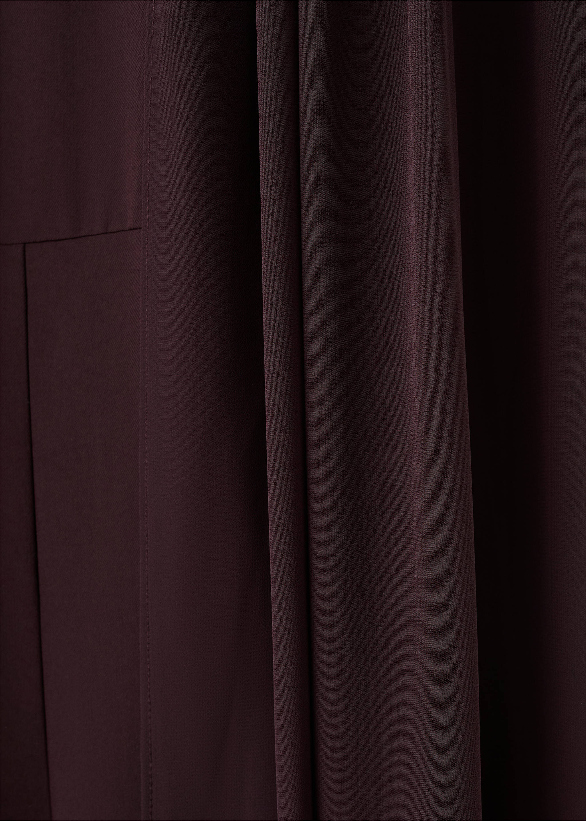 Long sleeve jumpsuit with openings - Details of the article 0, Chocolate. Ref: 37081450-00.