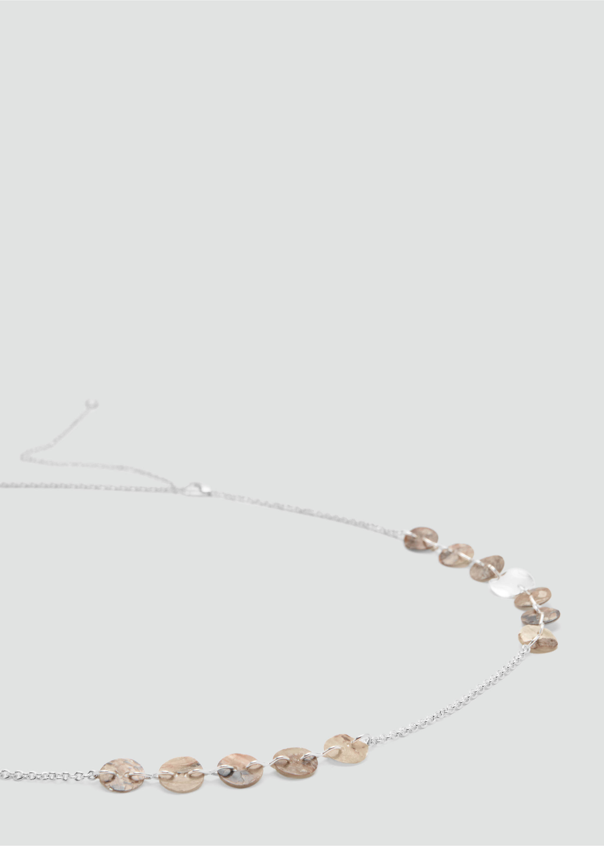 Chain seashell belt - Medium plane, Silver. Ref: 37081453-00.