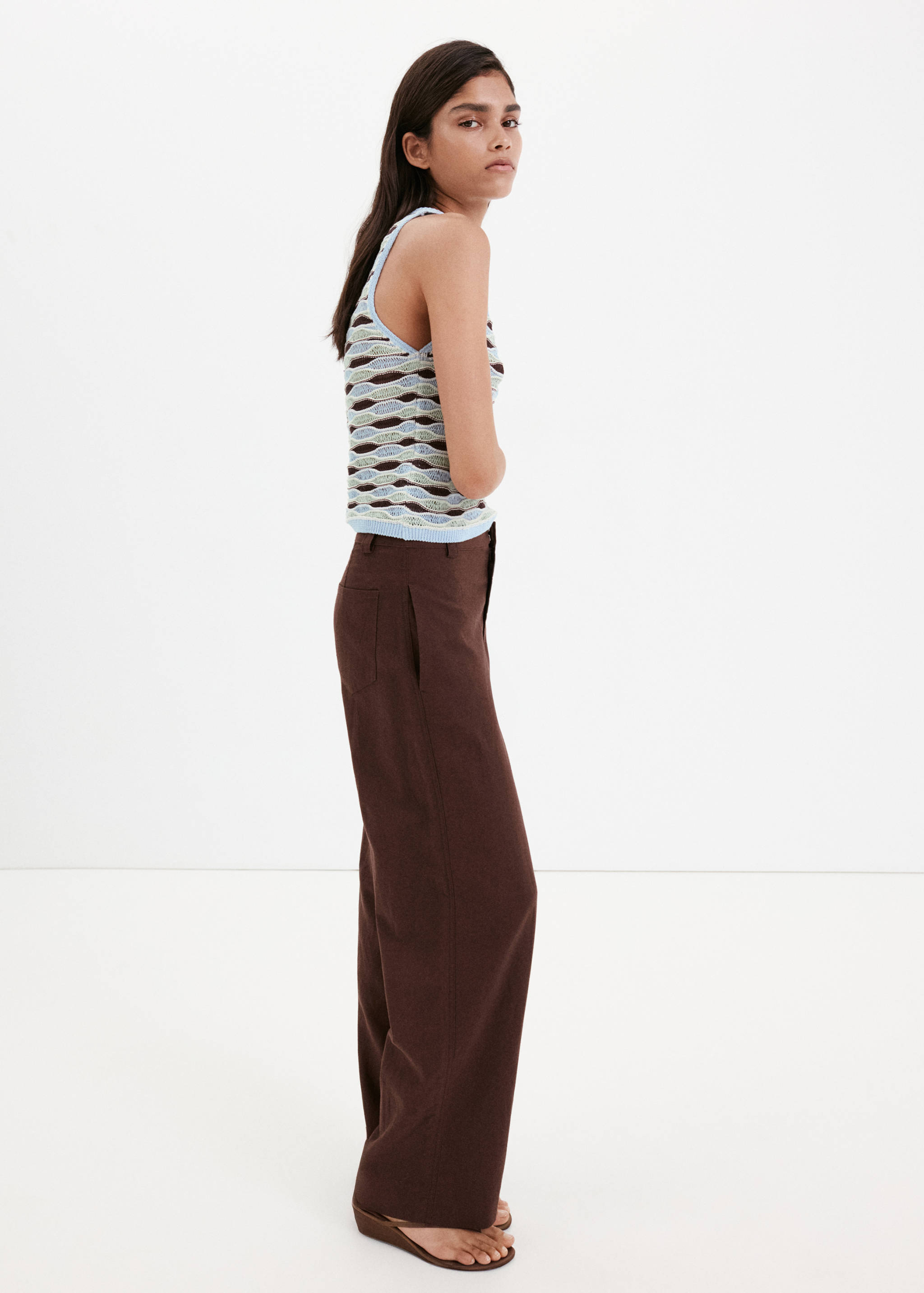 Wavy stripe knit top - Details of the article 2