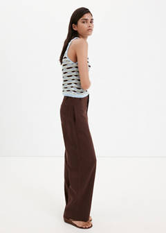 Wavy stripe knit top — Sky Blue 5