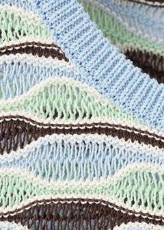 Wavy stripe knit top — Sky Blue 8