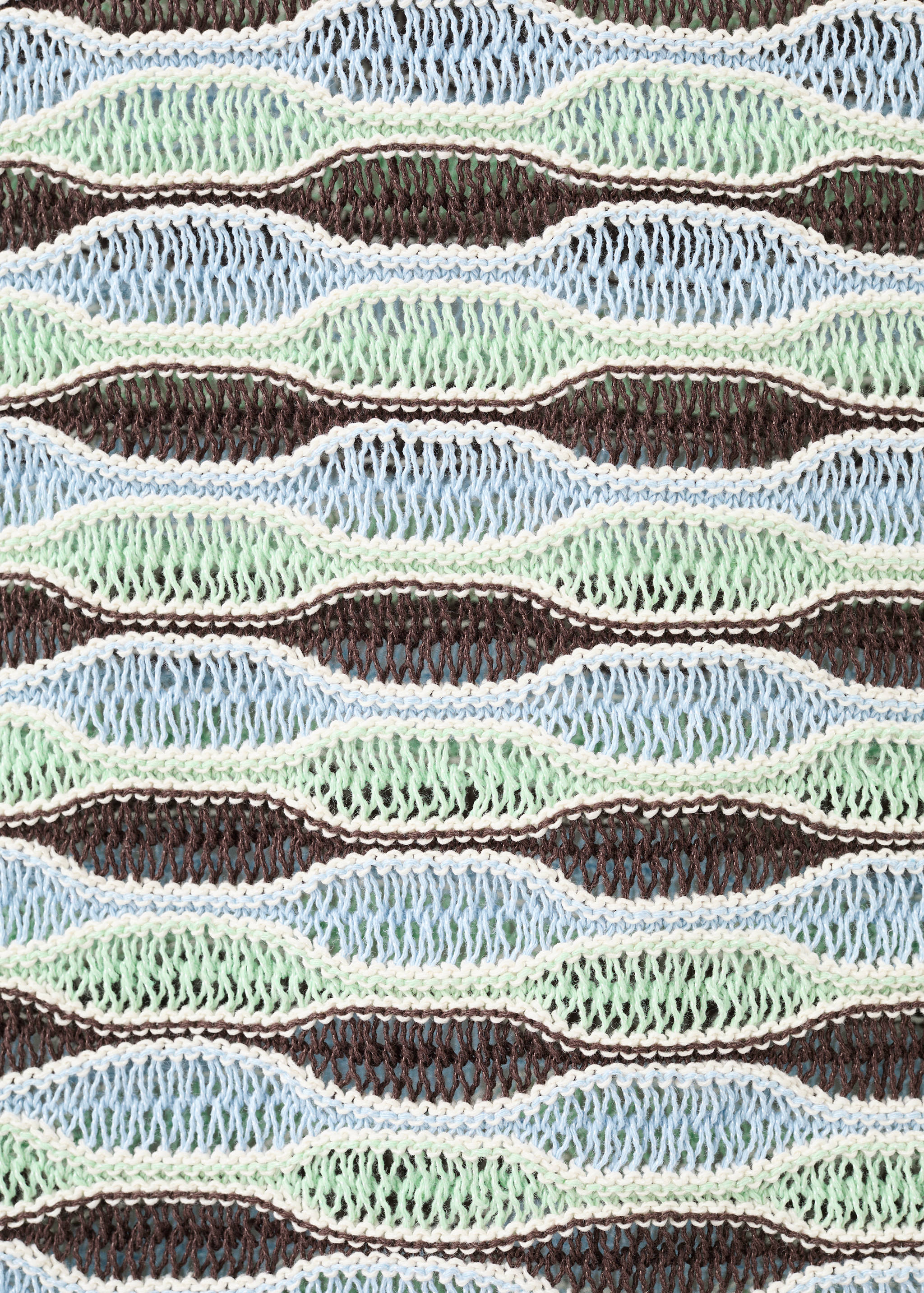 Wavy stripe knit top - Details of the article 0