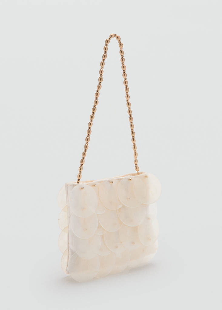 Shell clutch bag — Ivory White