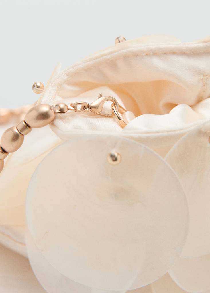 Shell clutch bag — Ivory White