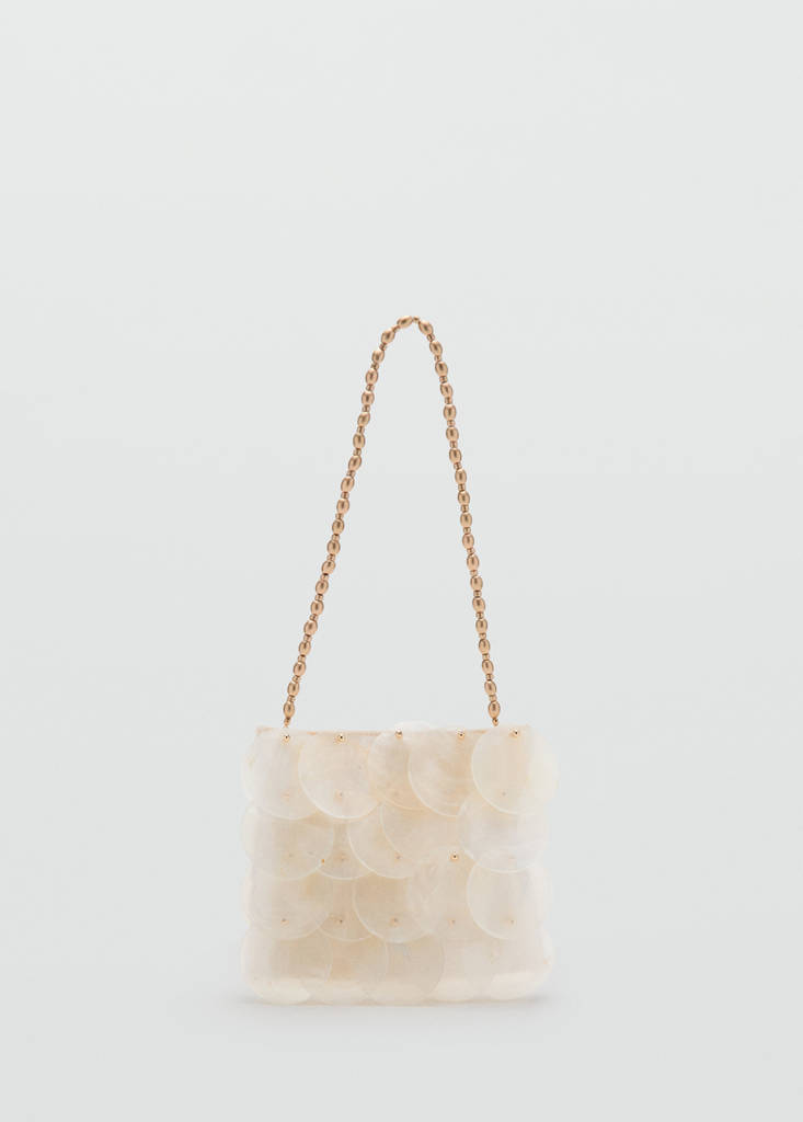 Shell clutch bag — Ivory White