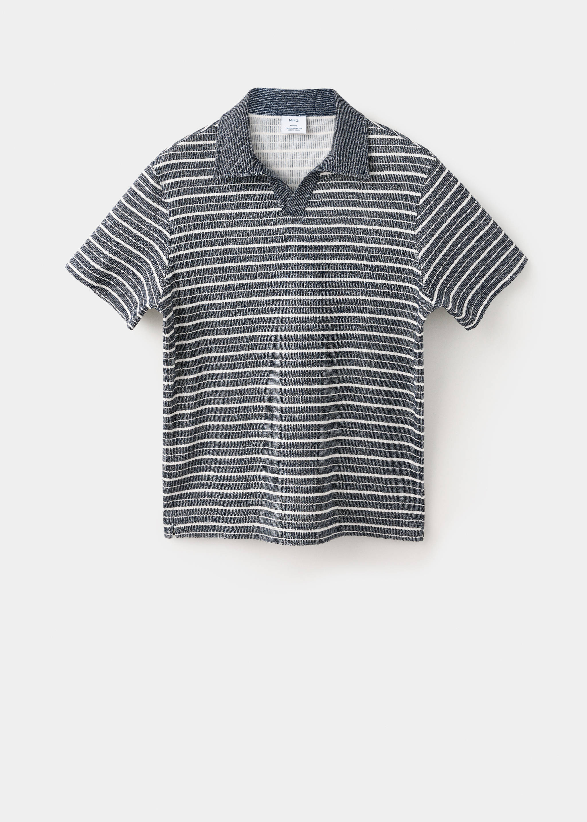 Polo regular fit en coton à rayures - Article sans modèle