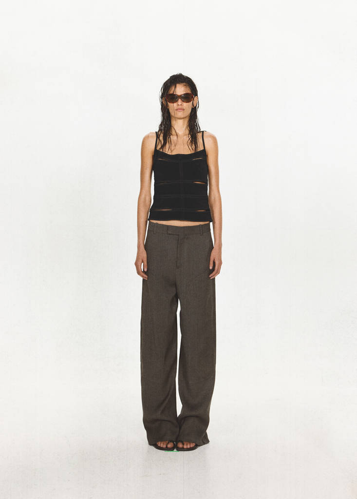 Strappy top with cut-outs — Black