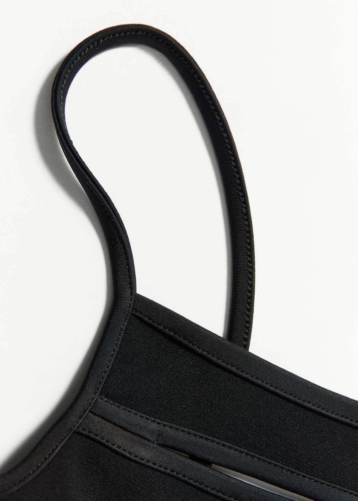 Strappy top with cut-outs — Black