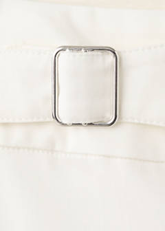 Belt straight-fit trousers — White 9