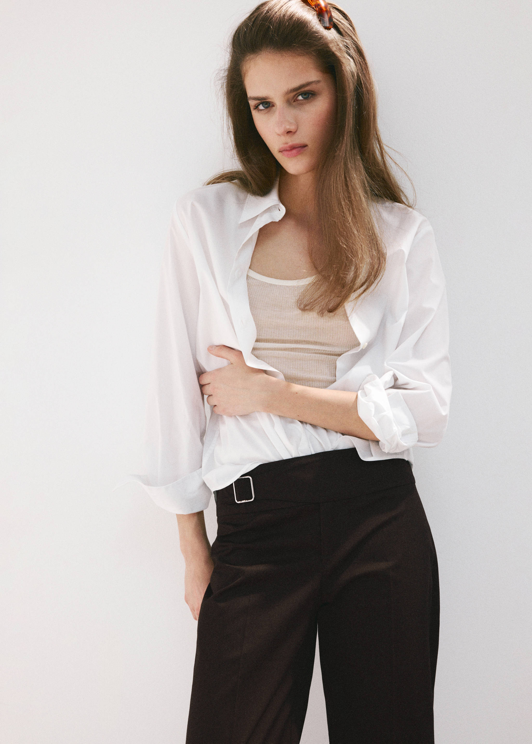 Belt straight-fit trousers - Details of the article 1