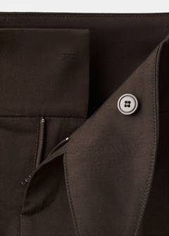 Belt straight-fit trousers — Chocolate 6