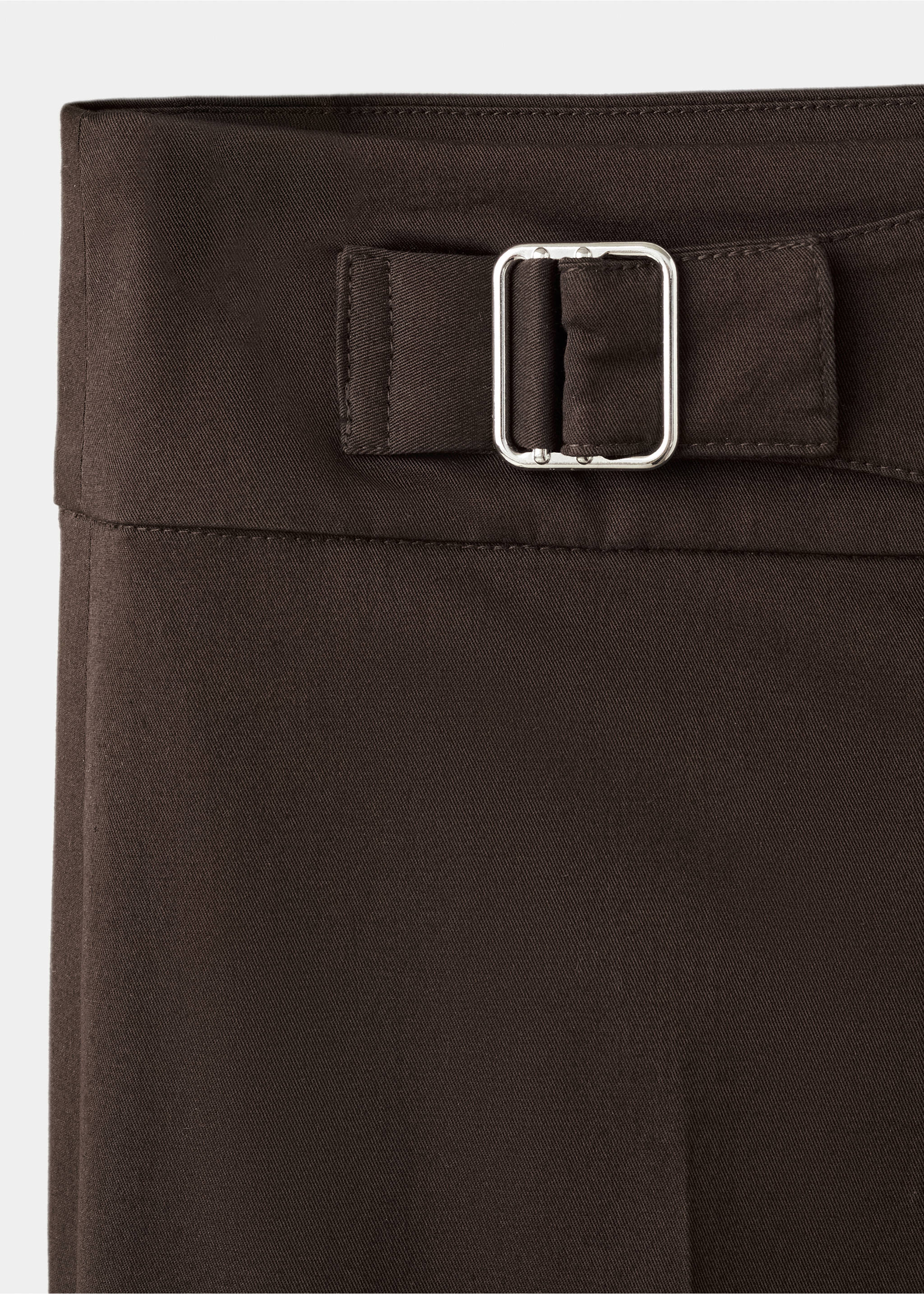 Pantalon droit avec ceinture - Détail de l'article 0, Chocolat. Ref: 37081466-00.