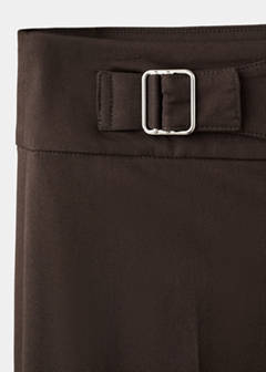 Belt straight-fit trousers — Chocolate 7