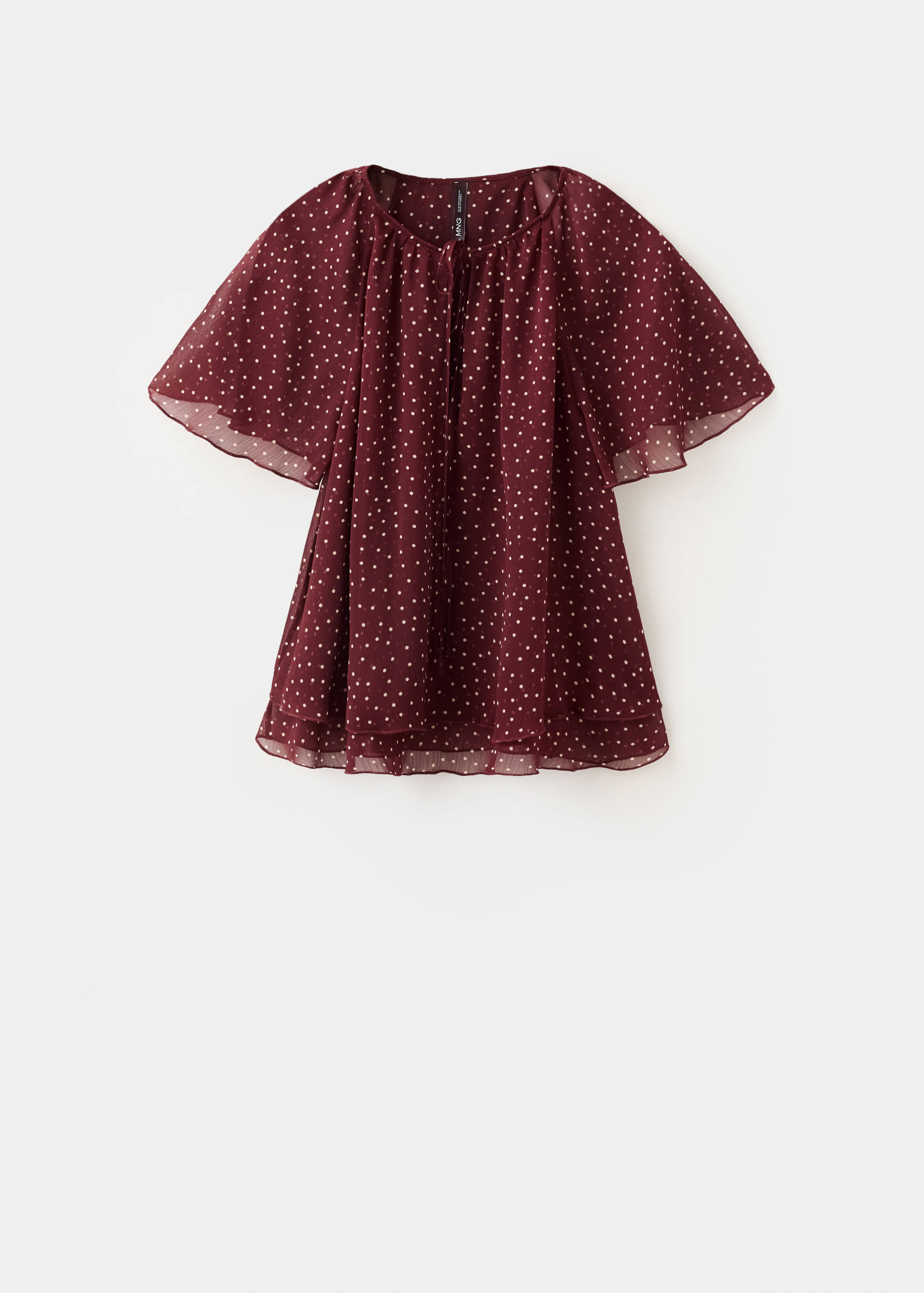 Bow polka-dot blouse - Article without model