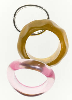 Pack of 3 bracelets with irregular design — Silver 5