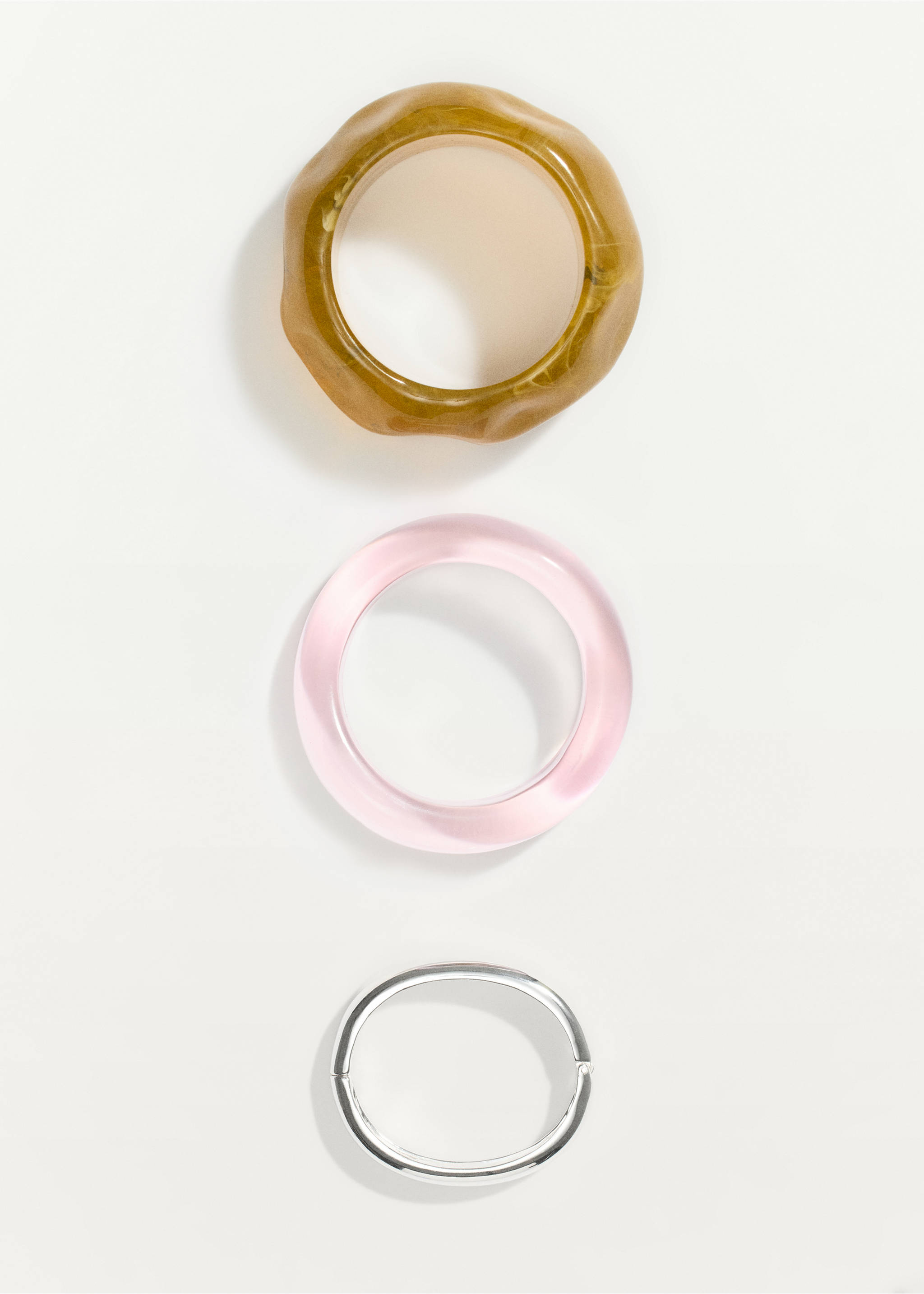 Lot 3 maxi bracelets volume combinés - Article sans modèle, Argent. Ref: 37081468-00.
