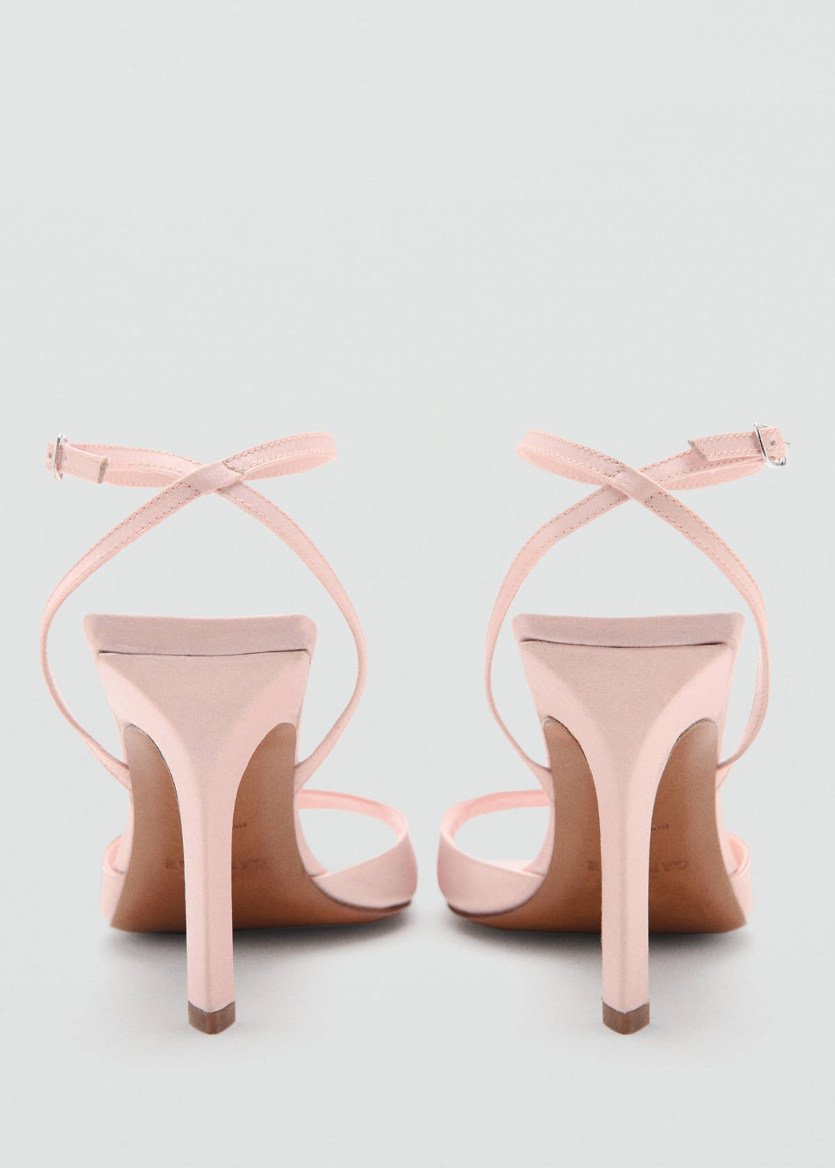 Satin high-heeled sandal — Pastel Pink