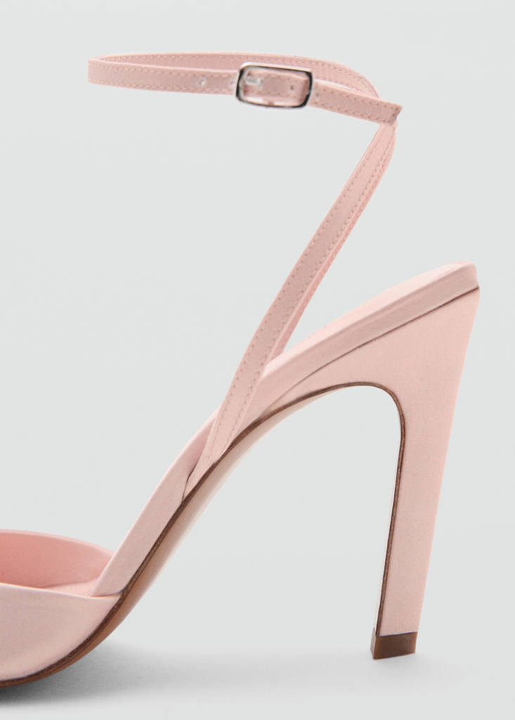 Satin high-heeled sandal — Pastel Pink